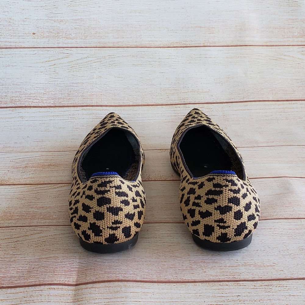 Rare! Rothy's The Point Ballet Flats Leopard Shoes - Picture 7 of 15